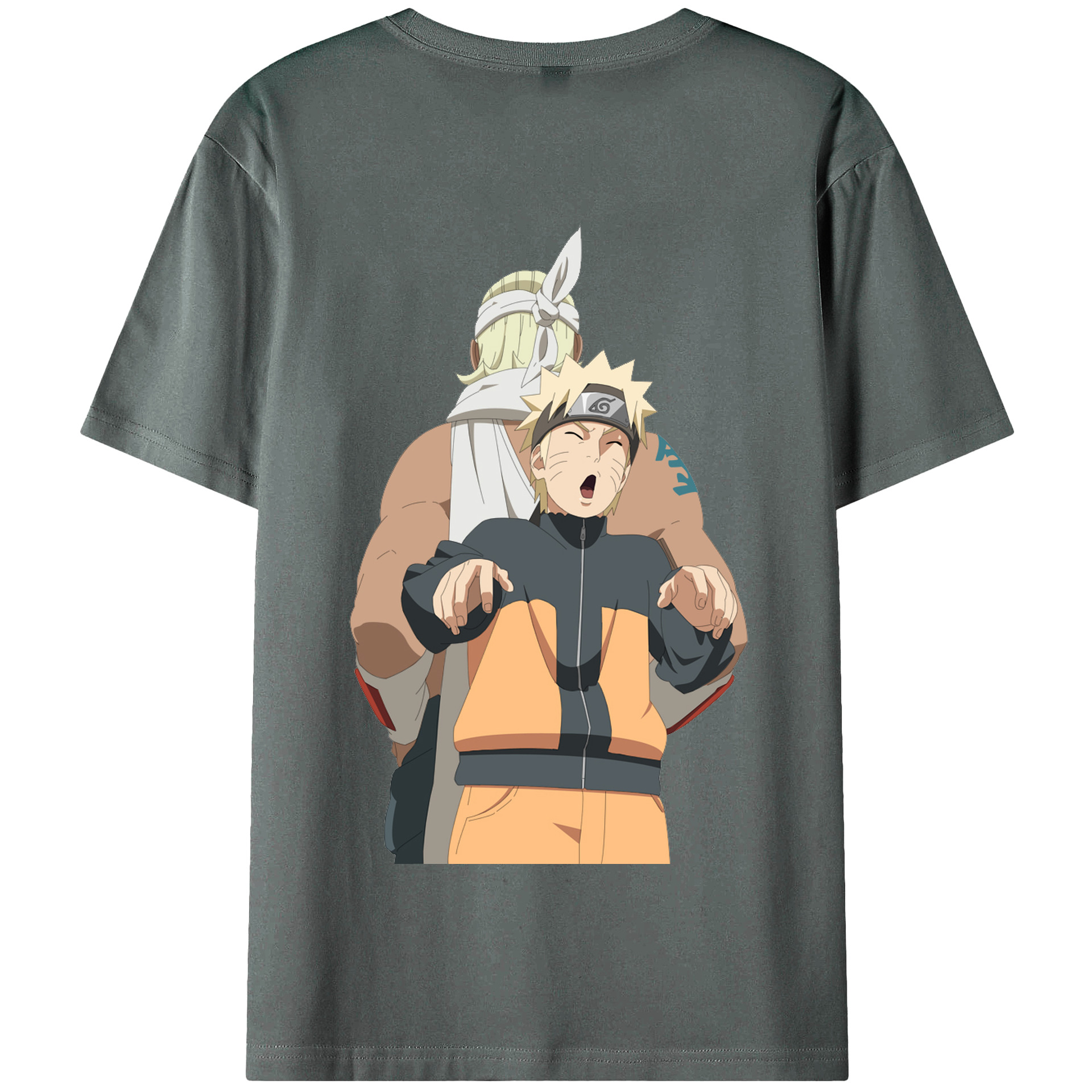 （画像用） NARUTO -ナルト- うずまき ナルト Uzumaki Naruto 綿100％半袖Tシャツ（背面プリント）